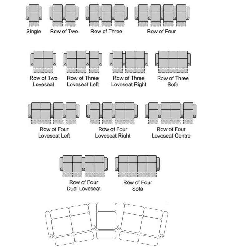 home cinema chairs layout