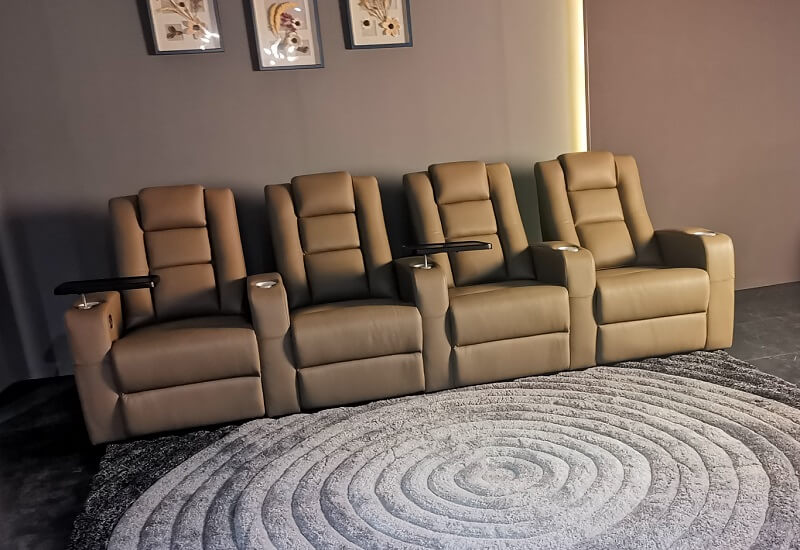 home cinema leather sofa