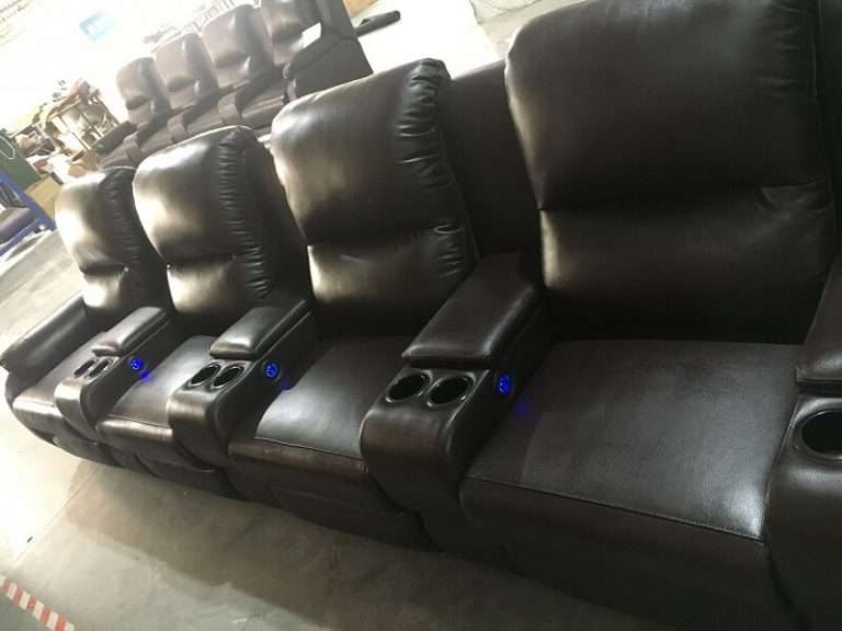 Power Recliner Sofa With Cup Holder And USB For Home Theater