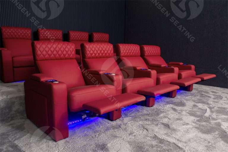 red leather cinema sofa