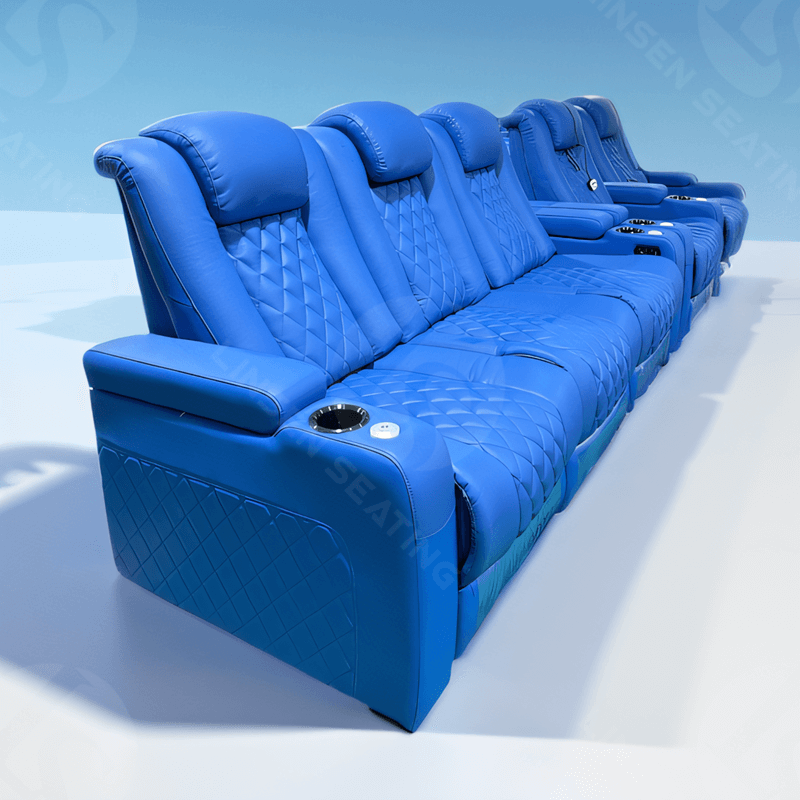 blue home theater chairs