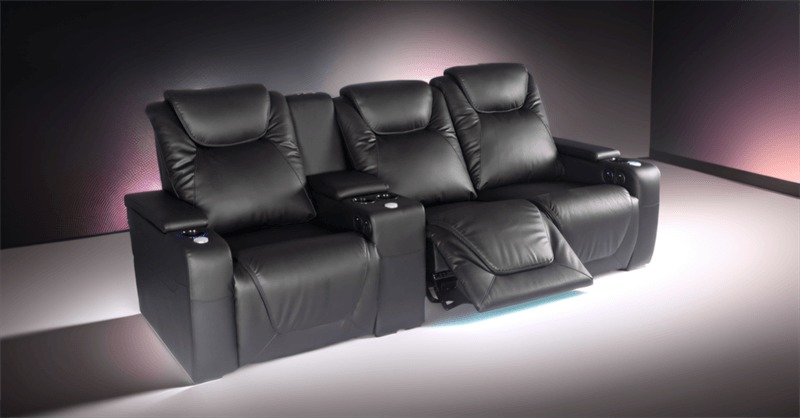 3 seat home theater seating with loveseat