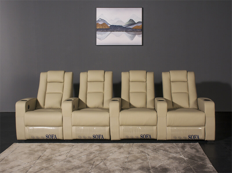 home movie theater sofa with cup holder