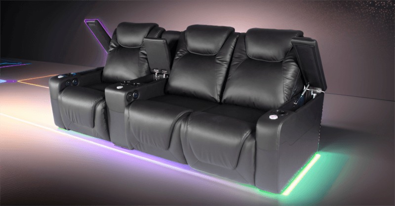 home theater loveseat with storage