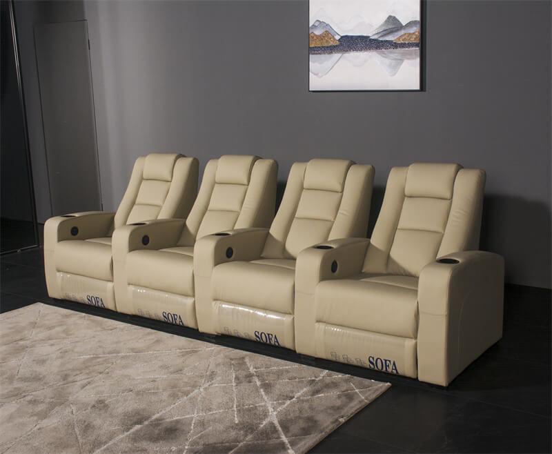 reclining theater sofa row of 4