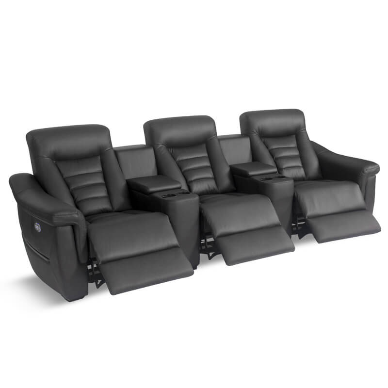 black home cinema recliner sofa