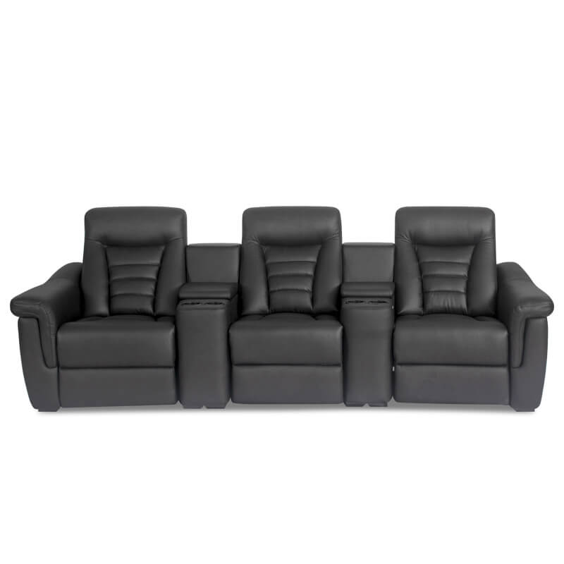 home cinema recliner sofa row of 3